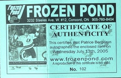 Certificate of Authenticity