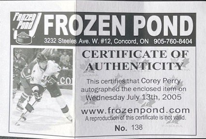 Certificate of Authenticity